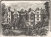 YORKS. Fountains Hall 1898 old antique vintage print picture