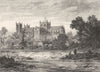 YORKS. Ripon Minster, south-east 1898 old antique vintage print picture