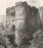 ISLE OF WIGHT. Carisbrooke Castle 1898 old antique vintage print picture