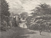 ISLE OF WIGHT. Lord Tennyson's House(1885) 1898 old antique print picture
