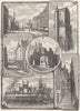 DUNDEE. Murray Gate; Wishart; Royal; Whitehall Close 1898 old antique print