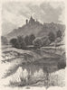 STAFFS. Alton Towers. Churnet 1898 old antique vintage print picture