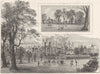 ETON. College, Playing Fields; Cricket-ground 1898 old antique print picture