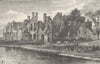WALES. Swansea. Neath Abbey 1898 old antique vintage print picture