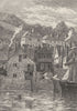 DEVON. At Dartmouth 1898 old antique vintage print picture