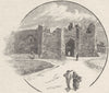 WALES. Bishop's Gateway, Llandaff 1898 old antique vintage print picture