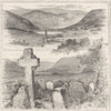 IRELAND. Wicklow. Valley of Glendalough; in 1898 old antique print picture