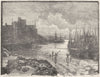 IOM. Isle of Man. Peel Castle 1898 old antique vintage print picture