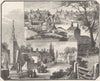 SHROPS. Drinking fountain; Street in Broseley 1898 old antique print picture