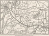 SHROPS. Severn, Shrewsbury to Ironbridge, sketch map 1898 old antique