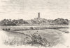 WARCS. Warwick 1898 old antique vintage print picture