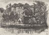 WARCS. Warwick & Stratford on Avon. Guy's Cliffe 1898 old antique print