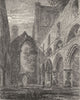 SCOTLAND. Nave of Dunkeld cathedral 1898 old antique vintage print picture