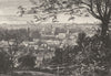 HANTS. Winchester 1898 old antique vintage print picture