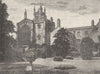 HANTS. Winchester. College Chapel, Warden's Gdns 1898 old antique print