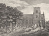 SUFFOLK. Bury St Edmunds. Mary's Church 1898 old antique vintage print picture