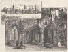 HANTS. Southampton. Netley Abbey & Hospital 1898 old antique print picture