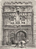 KENT. Canterbury. Christ Church Gateway 1898 old antique vintage print picture