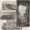 STAFFA. Herdsman Island; Fingal's Cave; Colonnade 1898 old antique print