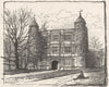 STAFFS. Tixall Hall Gateway 1898 old antique vintage print picture