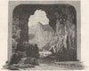 WALES. South Pembrokeshire. Lydstep Caves 1898 old antique print picture