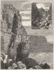 PEMBROKESHIRE. South. St Gowan's Head & Chapel 1898 old antique print picture