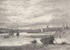 DURHAM. Tyne. North & south Shields 1898 old antique vintage print picture