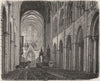 CHICHESTER. & west. cathedral, looking east 1898 old antique print picture