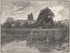 BERKS. Bray Church 1898 old antique vintage print picture