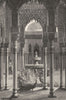 SPAIN. Court of Lions, Alhambra 1880 old antique vintage print picture