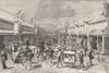 JAPAN. Street in Tokyo 1880 old antique vintage print picture