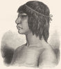 HONDURAS. Indian Guard 1880 old antique vintage print picture