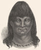 HONDURAS. Chibula, Indian of Eketche 1880 old antique vintage print picture