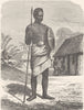 MADAGASCAR. Madecasse Soldier 1880 antique vintage print picture