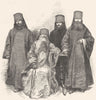 RUSSIA. Russian Monakhi, Black Clergy 1880 old antique vintage print picture