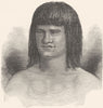 HONDURAS. Indian of Eketche 1880 old antique vintage print picture