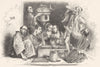 JAPAN. Convivial Party of Lower class Japanese 1880 old antique print picture