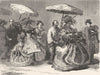 JAPAN. Parade of Joros, Yoshiwara 1880 old antique vintage print picture