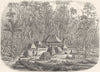 SIERRA LEONE. Falaba. Village, Hooboo Country 1880 old antique print picture