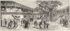 JAPAN. Yoshiwara in Tokyo 1880 old antique vintage print picture