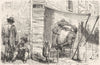 SAVOIE. Barber's Stall at Modane 1880 old antique vintage print picture