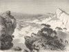 SAVOIE. View Chambéry 1880 old antique vintage print picture