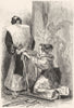JAPAN. Putting, a dress Coat 1880 old antique vintage print picture
