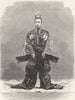 JAPAN. An Officer in Court dress 1880 old antique vintage print picture