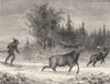 FINLAND. Lapland. Winter in 1880 old antique vintage print picture