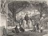 CAMBODIA. A street in Compong Luong 1880 old antique vintage print picture