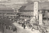JAPAN. Japanese Matsuri, Suwa's Birthday 1880 old antique print picture