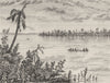 CAMBODIA. Cong river, Stung Treng 1880 old antique vintage print picture