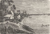 CAMBODIA. Bank of river at Khon 1880 old antique vintage print picture