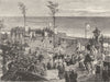 JAPAN. Kami Worship, Sea-Shore 1880 old antique vintage print picture